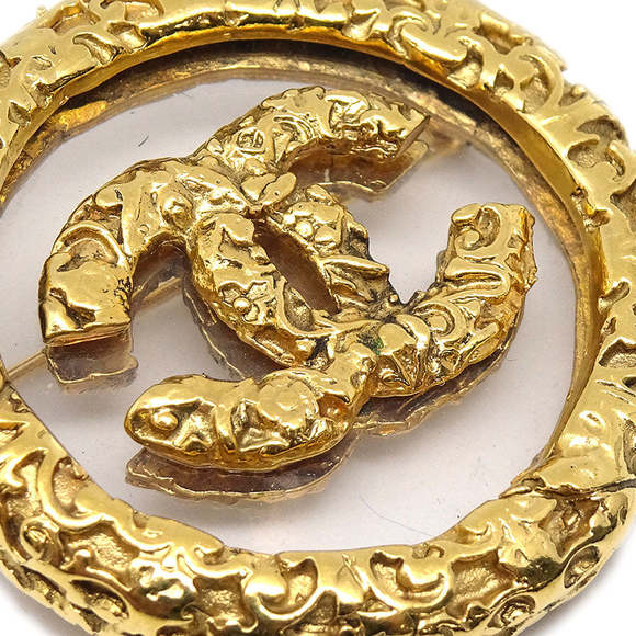 CHANEL Medallion Brooch Pin Gold 93A 99497 - Picture 2 of 4